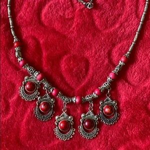 Silver plated Indian necklace bellydance